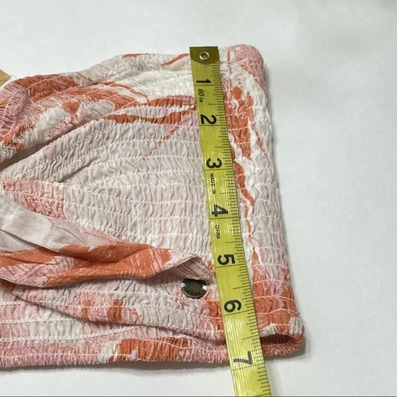 Roxy NWT floral peach coral white knot tie bandeau - Picture 11 of 12